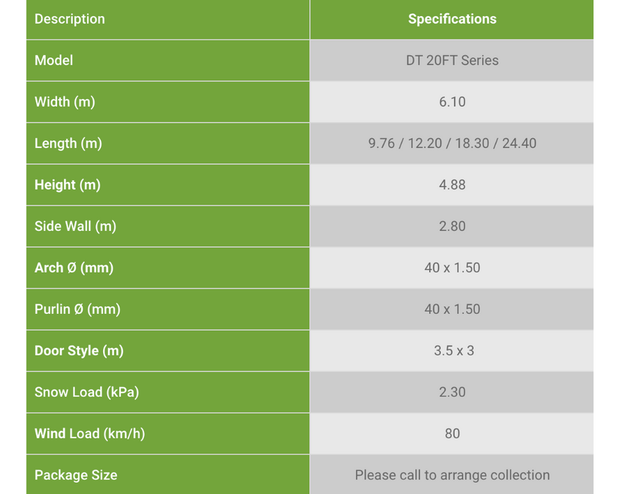 20FT Series Double Truss - Industrial Storage Tents