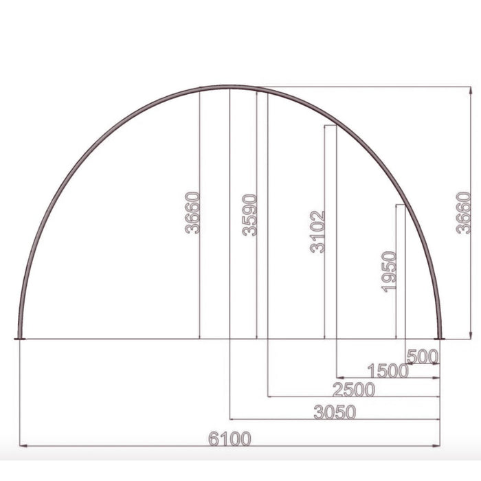 Single trussed Industrial Storage Tent Sizes