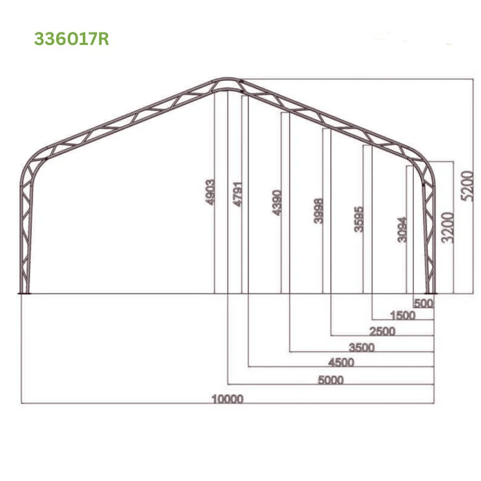 33FT Series Double Trussed - Industrial Storage Tent