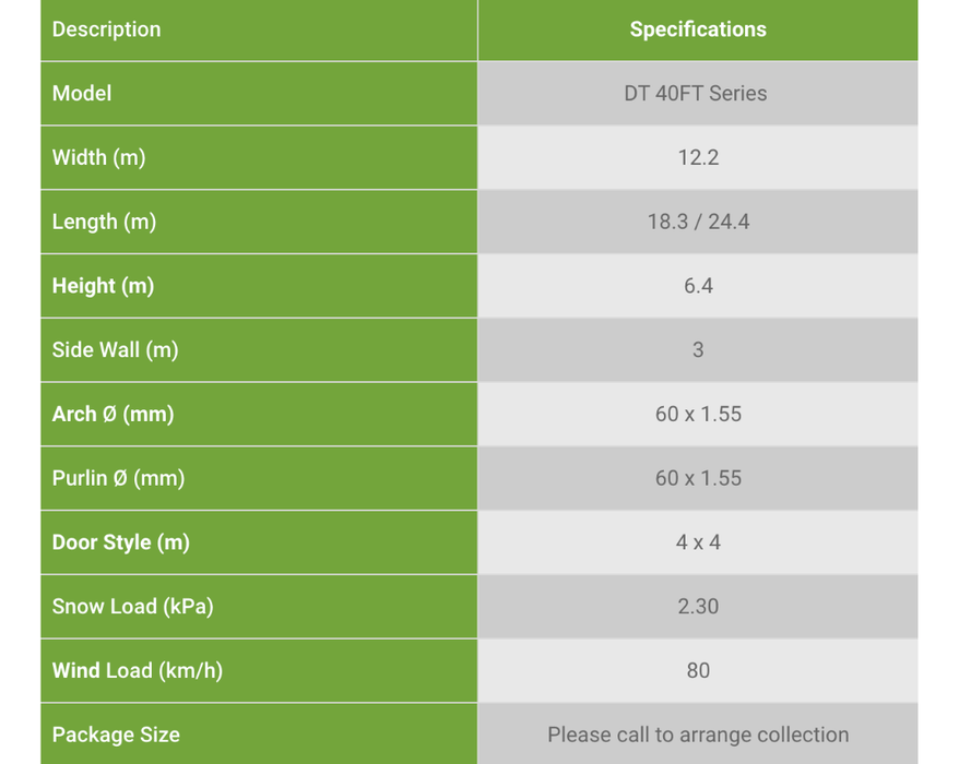 40FT Series Double Truss - Industrial Storage Tent