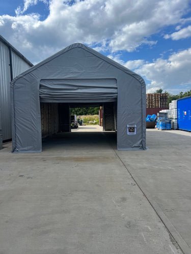 20x40x16 Double-Trussed Storage Tent Installation for a Fragrance Manufacturer