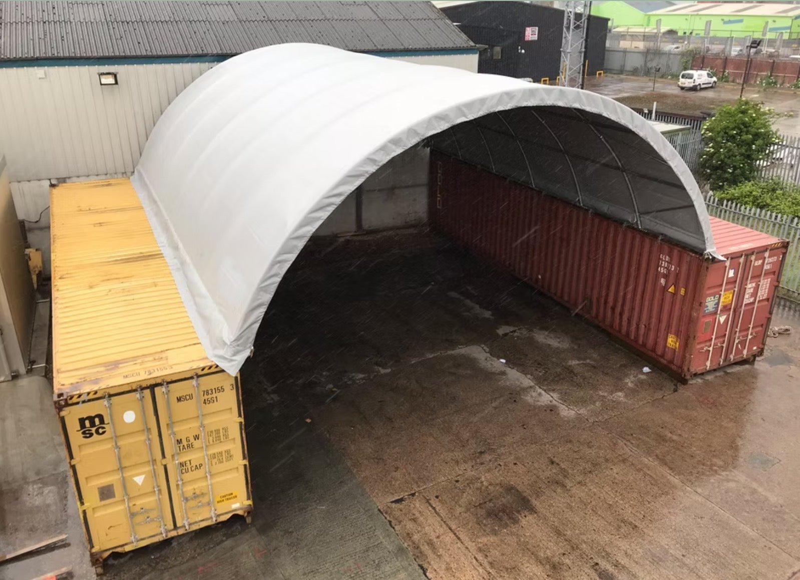 33x40 Container Canopy Installation in Scotland