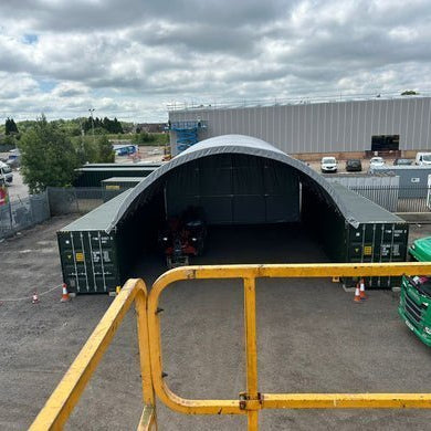 Elevating efficiency: 33x40 Container Canopy Installation Project