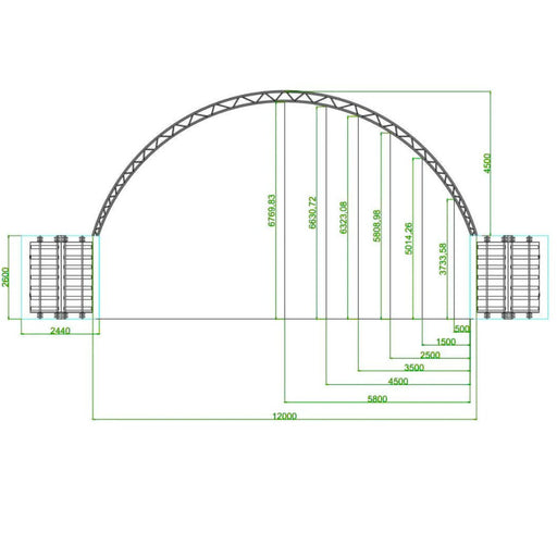 40x40ft Container canopy blueprint